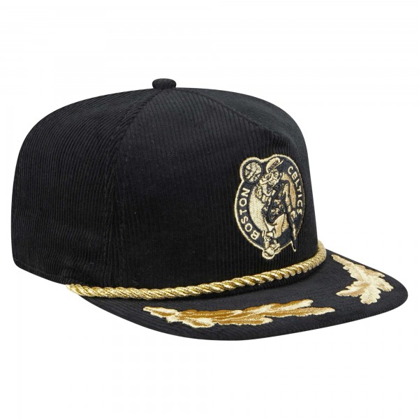 Бейсболка Boston Celtics New Era Corduroy Gold Leaf Golfer - Black
