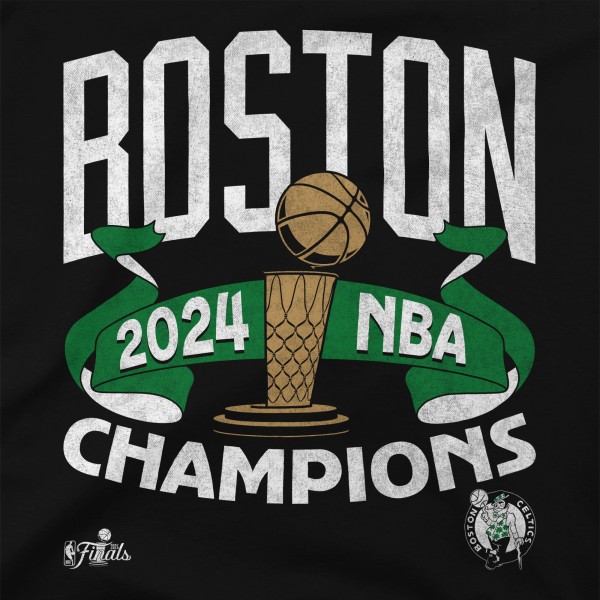 Футболка Boston Celtics Stadium Essentials 2024 NBA Finals Champions Intensity Banner - Black