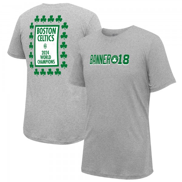 Футболка Boston Celtics Stadium Essentials 18-Time NBA Finals Champions Banner 18 Forever - Heather Gray