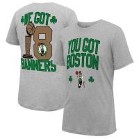 Футболка Boston Celtics Stadium Essentials 18-Time NBA Finals Champions We Got 18 Banners - Heather Gray