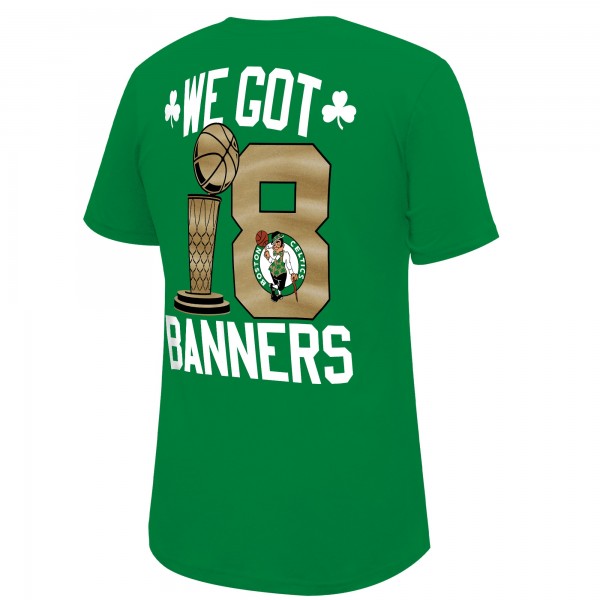 Футболка Boston Celtics Stadium Essentials 2024 NBA Finals Champions 18 Banners – Kelly Green