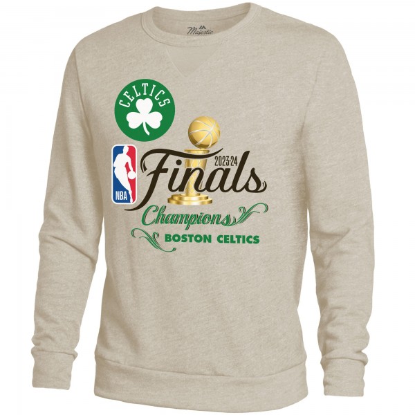 Кофта Boston Celtics Majestic Threads 2024 NBA Finals Champions Tri-Blend – Cream
