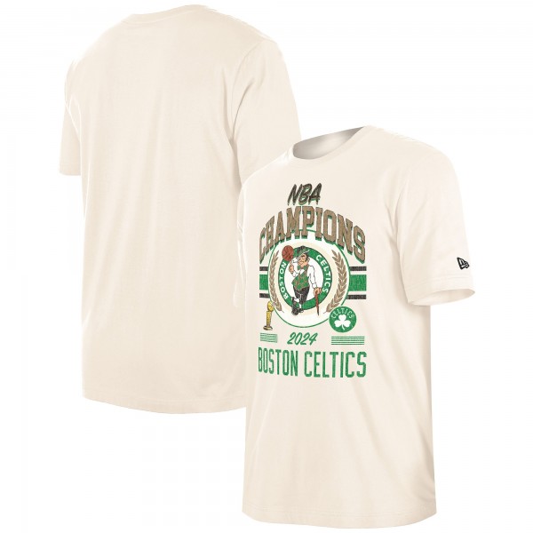 Футболка Boston Celtics New Era 2024 NBA Finals Champions Victory Chrome - Cream