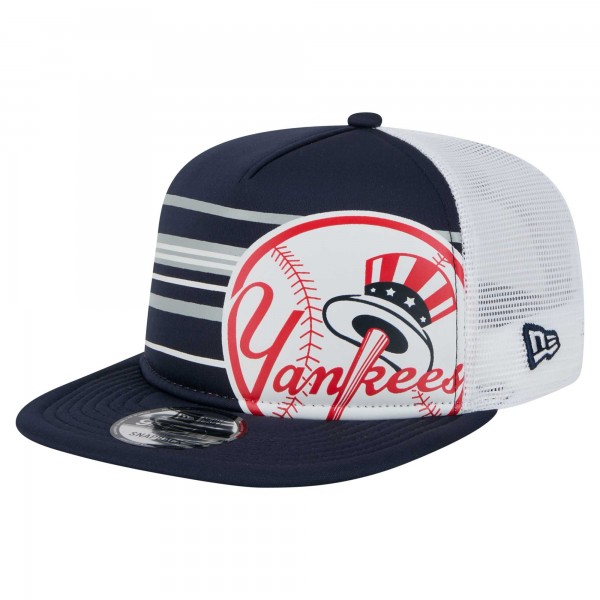 Бейсболка New York Yankees New Era Navy 9FIFTY A-Frame Trucker Snapback