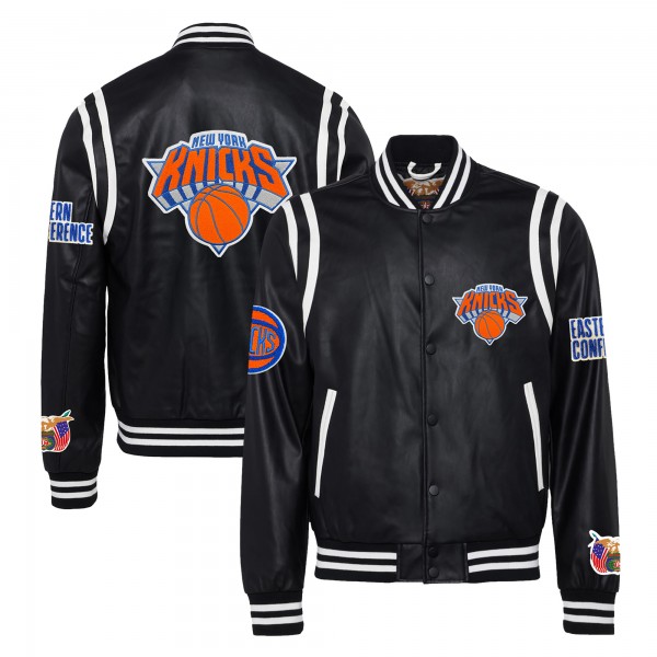 Бомбер New York Knicks Jeff Hamilton Vegan Leather - Black