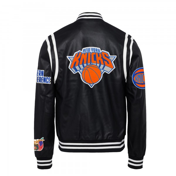 Бомбер New York Knicks Jeff Hamilton Vegan Leather - Black