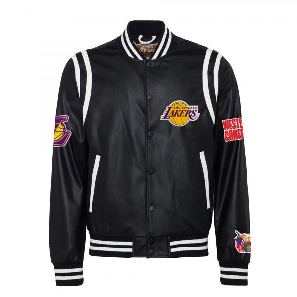 Бомбер Los Angeles Lakers Jeff Hamilton Vegan Leather - Black