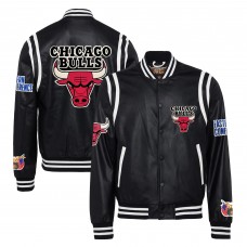 Бомбер Chicago Bulls Jeff Hamilton Vegan Leather - Black
