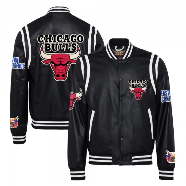 Бомбер Chicago Bulls Jeff Hamilton Vegan Leather - Black