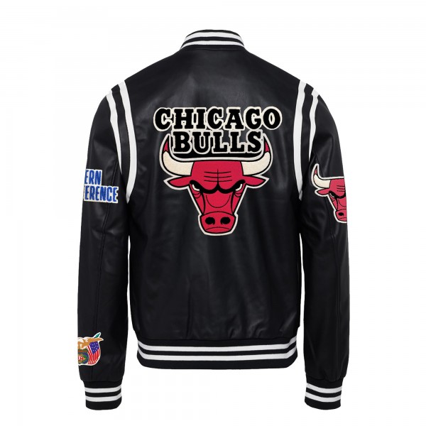 Бомбер Chicago Bulls Jeff Hamilton Vegan Leather - Black