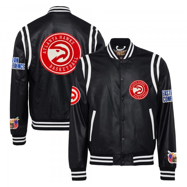 Бомбер Atlanta Hawks Jeff Hamilton Vegan Leather - Black