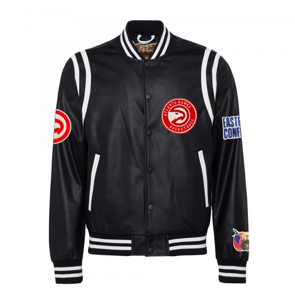 Бомбер Atlanta Hawks Jeff Hamilton Vegan Leather - Black