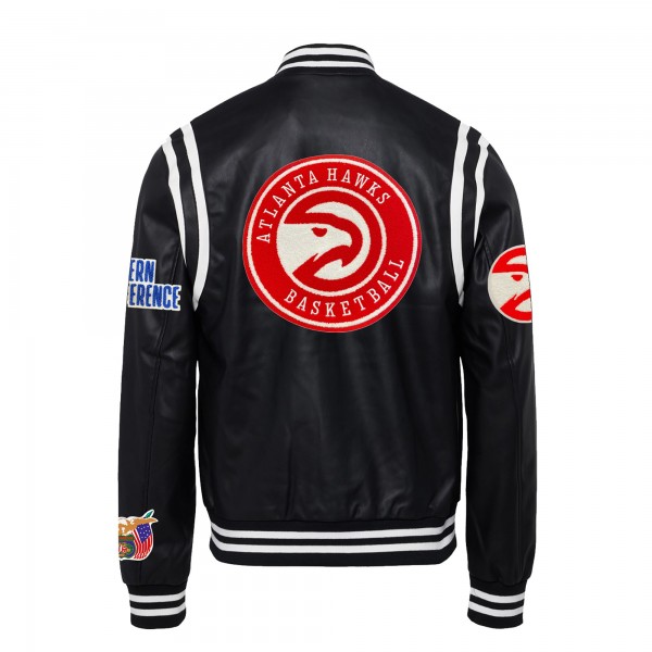 Бомбер Atlanta Hawks Jeff Hamilton Vegan Leather - Black
