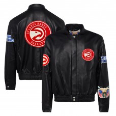 Бомбер Atlanta Hawks Jeff Hamilton Leather - Black