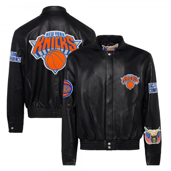 Бомбер New York Knicks Jeff Hamilton Leather - Black