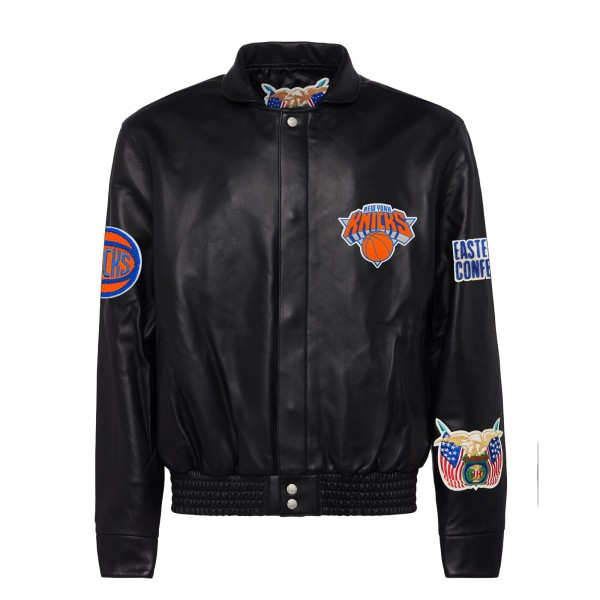 Бомбер New York Knicks Jeff Hamilton Leather - Black