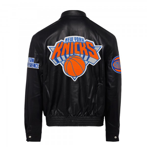 Бомбер New York Knicks Jeff Hamilton Leather - Black