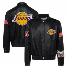 Бомбер Los Angeles Lakers Jeff Hamilton Leather - Black