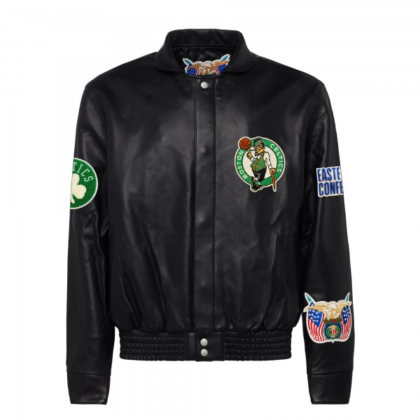 Бомбер Boston Celtics Jeff Hamilton Leather - Black