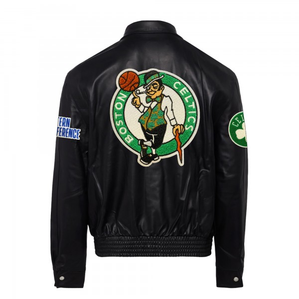 Бомбер Boston Celtics Jeff Hamilton Leather - Black