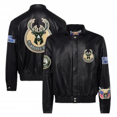 Бомбер Milwaukee Bucks Jeff Hamilton Leather - Black