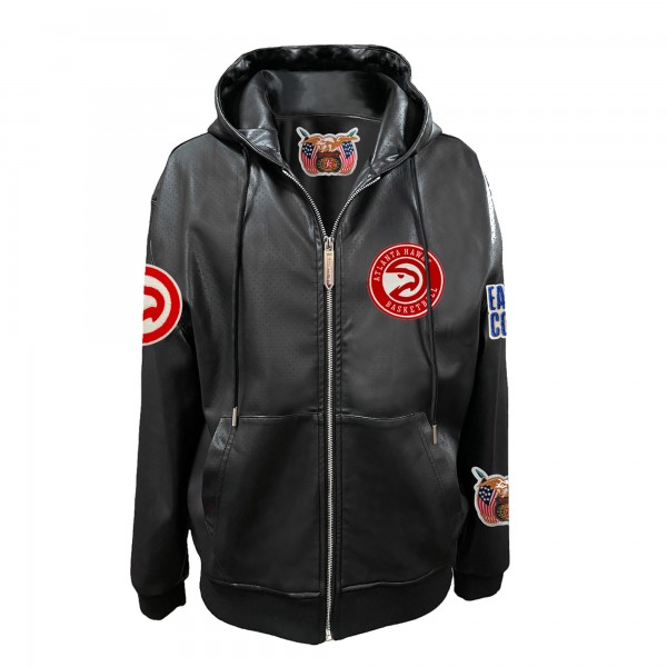 Куртка на молнии Atlanta Hawks Jeff Hamilton Vegan Leather - Black