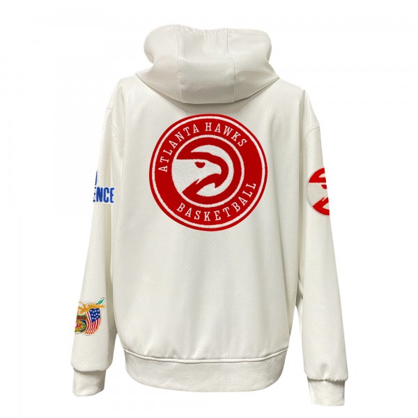 Куртка на молнии Atlanta Hawks Jeff Hamilton Vegan Leather - White