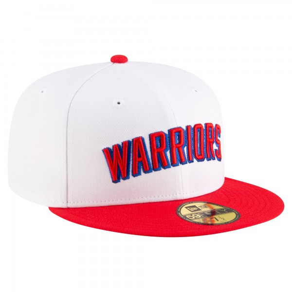 Бейсболка Golden State Warriors New Era 2024/25 Classic Edition Jersey Hook 59FIFTY - White/Red