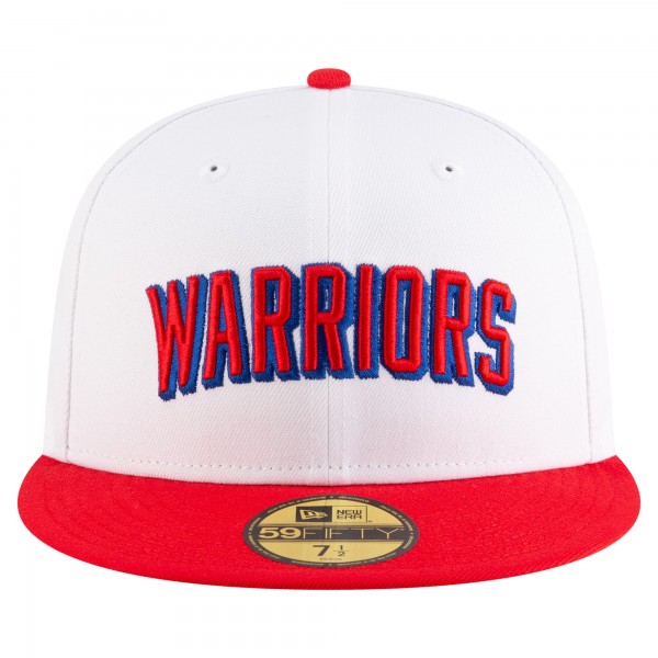 Бейсболка Golden State Warriors New Era 2024/25 Classic Edition Jersey Hook 59FIFTY - White/Red