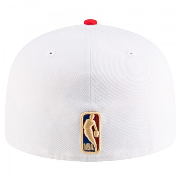 Бейсболка Golden State Warriors New Era 2024/25 Classic Edition Jersey Hook 59FIFTY - White/Red