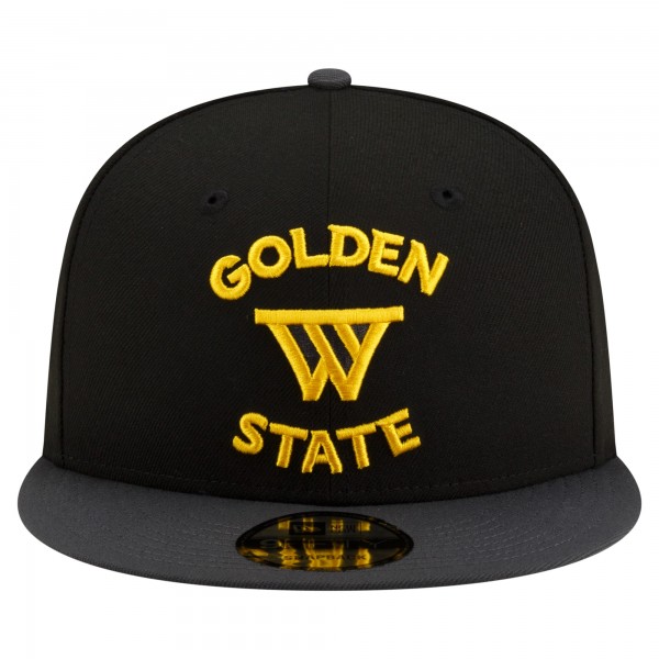 Бейсболка Golden State Warriors New Era Black Jersey Hook Statement Edition 9FIFTY Snapback