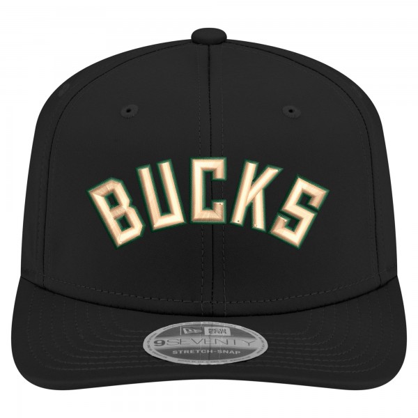 Бейсболка Milwaukee Bucks New Era Black Statement Edition Jersey Hook 9SEVENTY