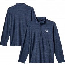 New York Yankees TravisMathew Navy The Heater Quarter-Zip Pullover Top