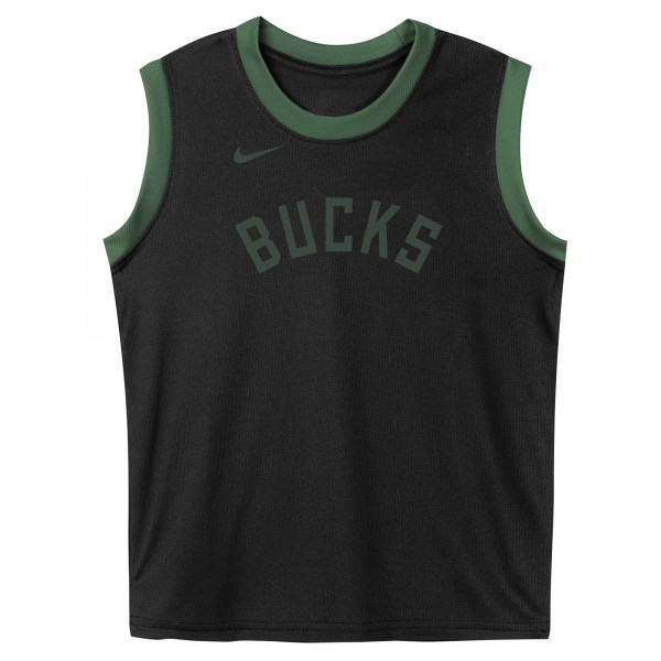 Preschool Milwaukee Bucks Black Mesh Tank Top and Shorts Set