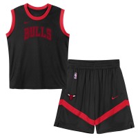 Дошкольнику Chicago Bulls Black Mesh Tank Top and Shorts Set