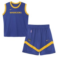 Preschool Golden State Warriors Royal Mesh Tank Top and Shorts Set