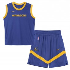 Preschool Golden State Warriors Royal Mesh Tank Top and Shorts Set