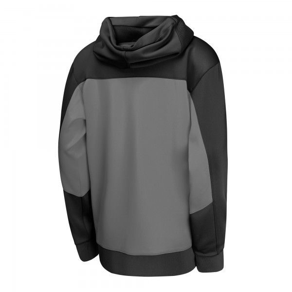 Толстовка на молнии Youth Brooklyn Nets Nike Black/Gray Authentic On-Court Showtime Performance
