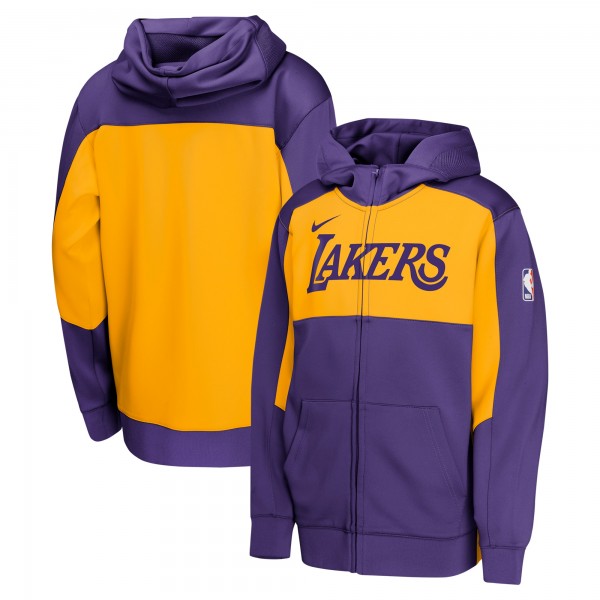 Толстовка на молнии Los Angeles Lakers Nike Youth Authentic On-Court Showtime Performance - Purple/Gold
