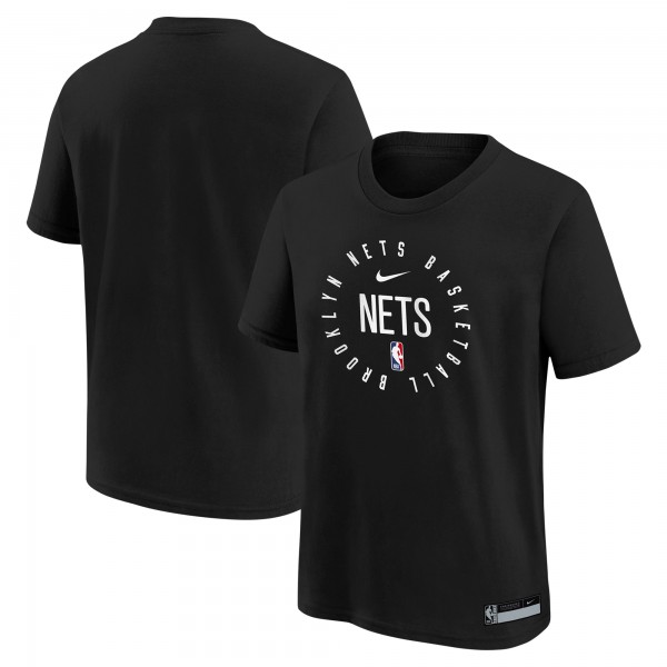 Футболка Youth Brooklyn Nets Nike Black Practice Legend