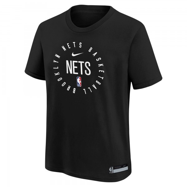 Футболка Youth Brooklyn Nets Nike Black Practice Legend