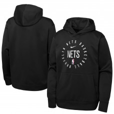 Толстовка Youth Brooklyn Nets Nike Black Performance Practice Spotlight