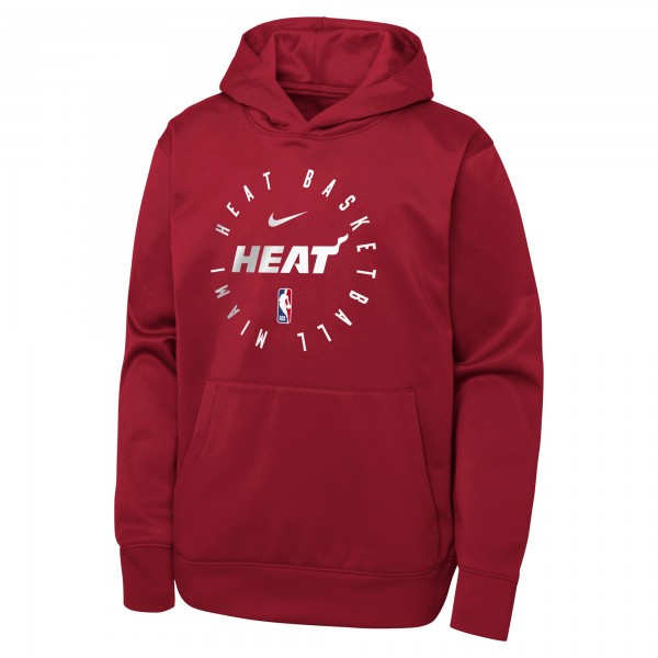Толстовка Youth Miami Heat Nike Red Performance Practice Spotlight
