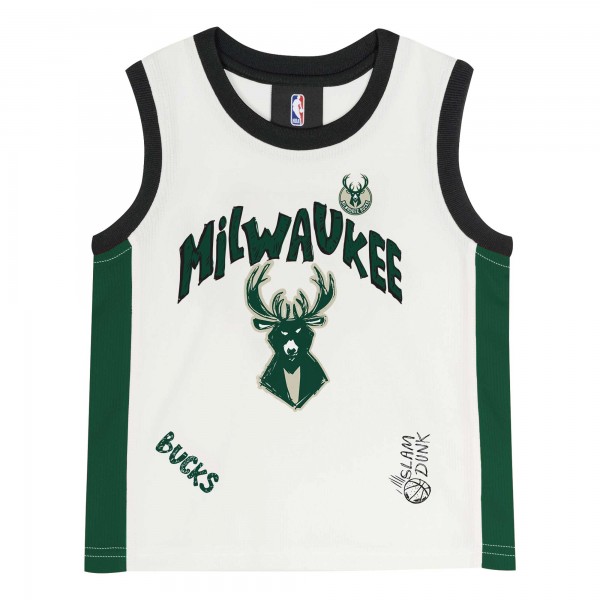 Preschool Milwaukee Bucks Mesh Tank Top and Shorts Set