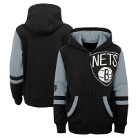 Preschool Brooklyn Nets Black Straight To The League Full-Zip Hoodie