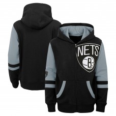 Preschool Brooklyn Nets Black Straight To The League Full-Zip Hoodie