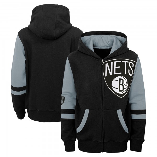 Preschool Brooklyn Nets Black Straight To The League Full-Zip Hoodie