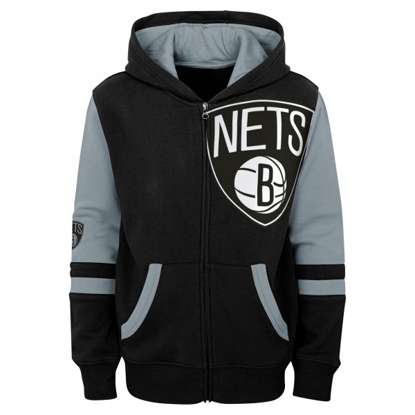 Preschool Brooklyn Nets Black Straight To The League Full-Zip Hoodie