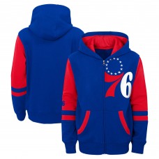 Preschool Philadelphia 76ers Royal Straight To The League Full-Zip Hoodie