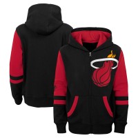 Preschool Miami Heat Black Straight To The League Full-Zip Hoodie